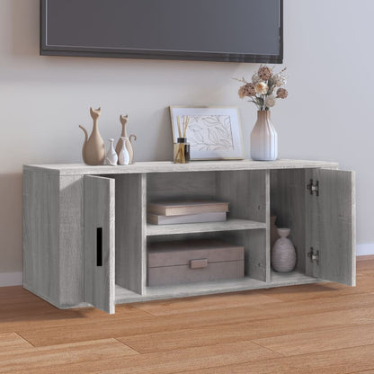 Tv-Meubel 00X35X40 Cm Bewerkt Hout Eikenkleurig Grijs sonoma