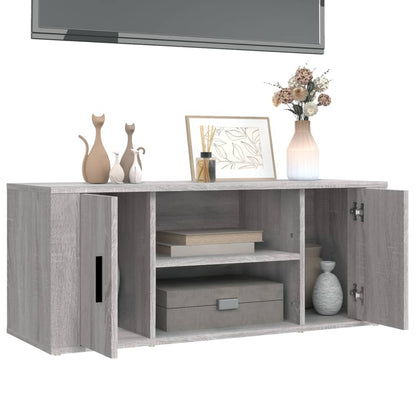 Tv-Meubel 00X35X40 Cm Bewerkt Hout Eikenkleurig Grijs sonoma