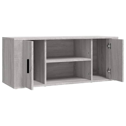 Tv-Meubel 00X35X40 Cm Bewerkt Hout Eikenkleurig Grijs sonoma