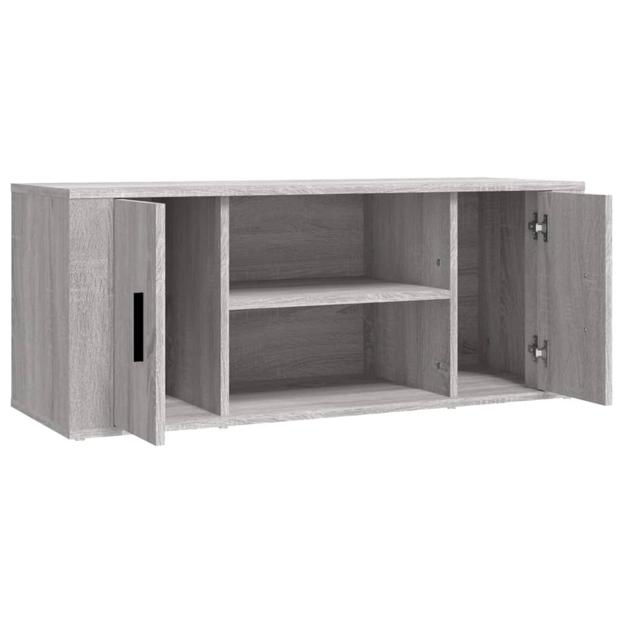 Tv-Meubel 00X35X40 Cm Bewerkt Hout Eikenkleurig Grijs sonoma