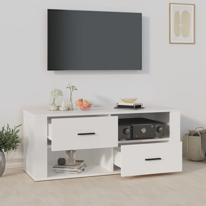 Tv-Meubel 00X35X40 Cm Bewerkt Hout Wit