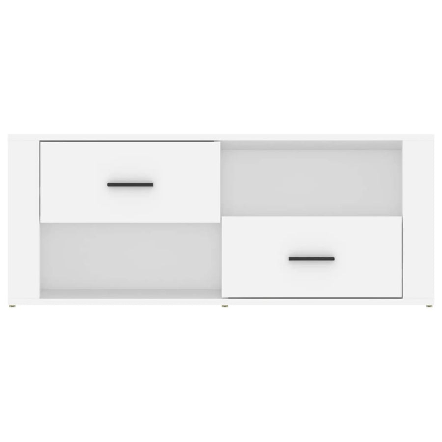 Tv-Meubel 00X35X40 Cm Bewerkt Hout Wit