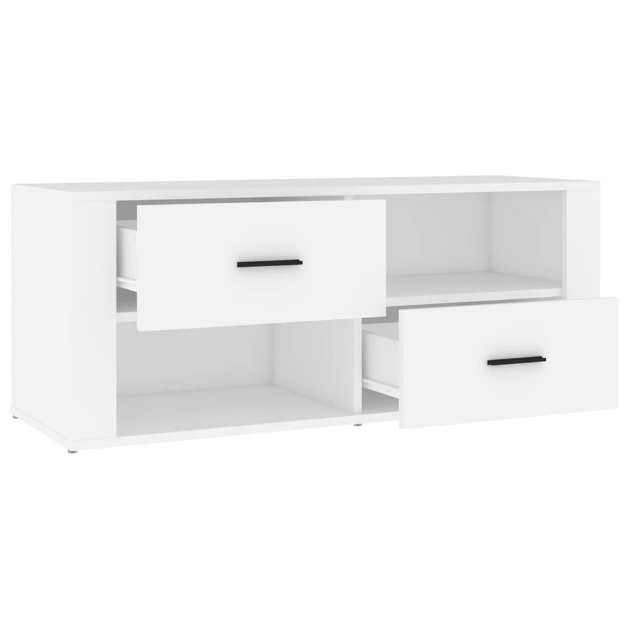 Tv-Meubel 00X35X40 Cm Bewerkt Hout Wit