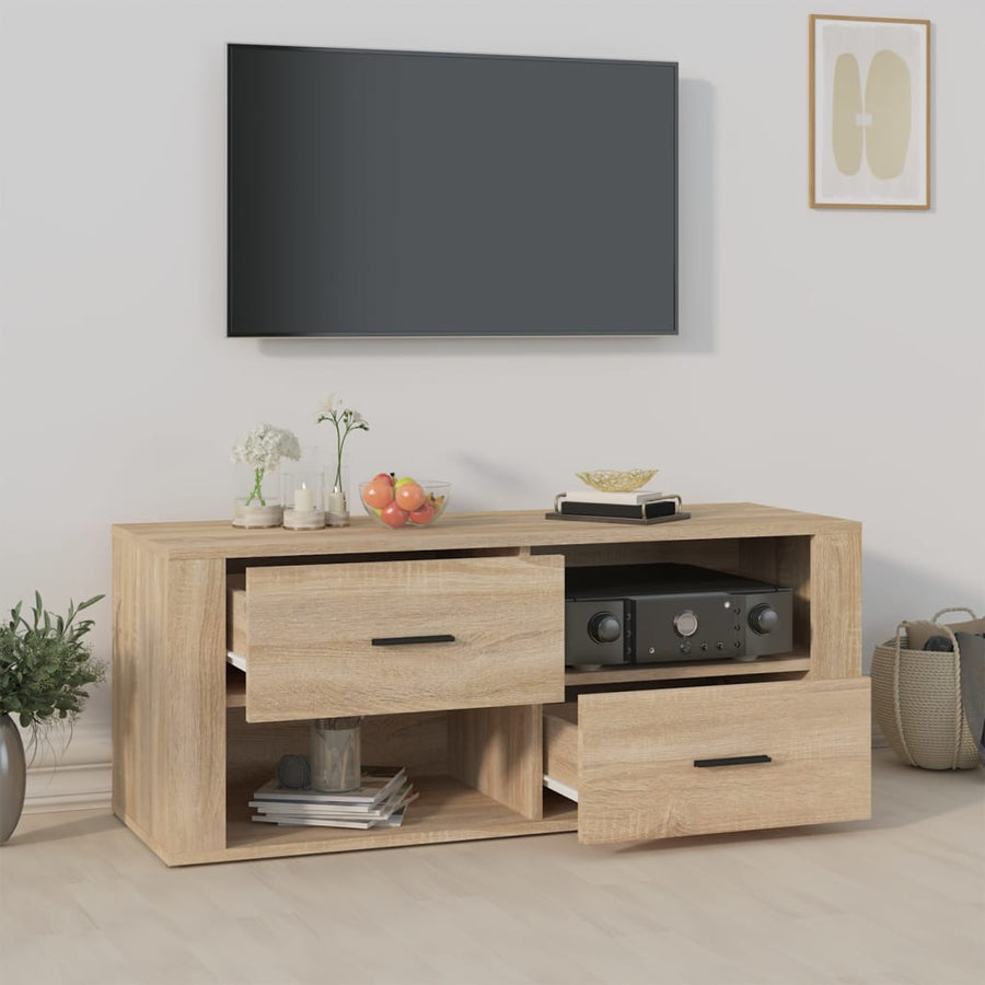 Tv-Meubel 00X35X40 Cm Bewerkt Hout Kleurig Sonoma eiken