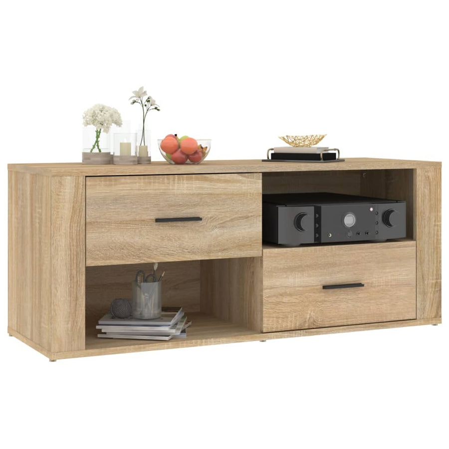 Tv-Meubel 00X35X40 Cm Bewerkt Hout Kleurig Sonoma eiken