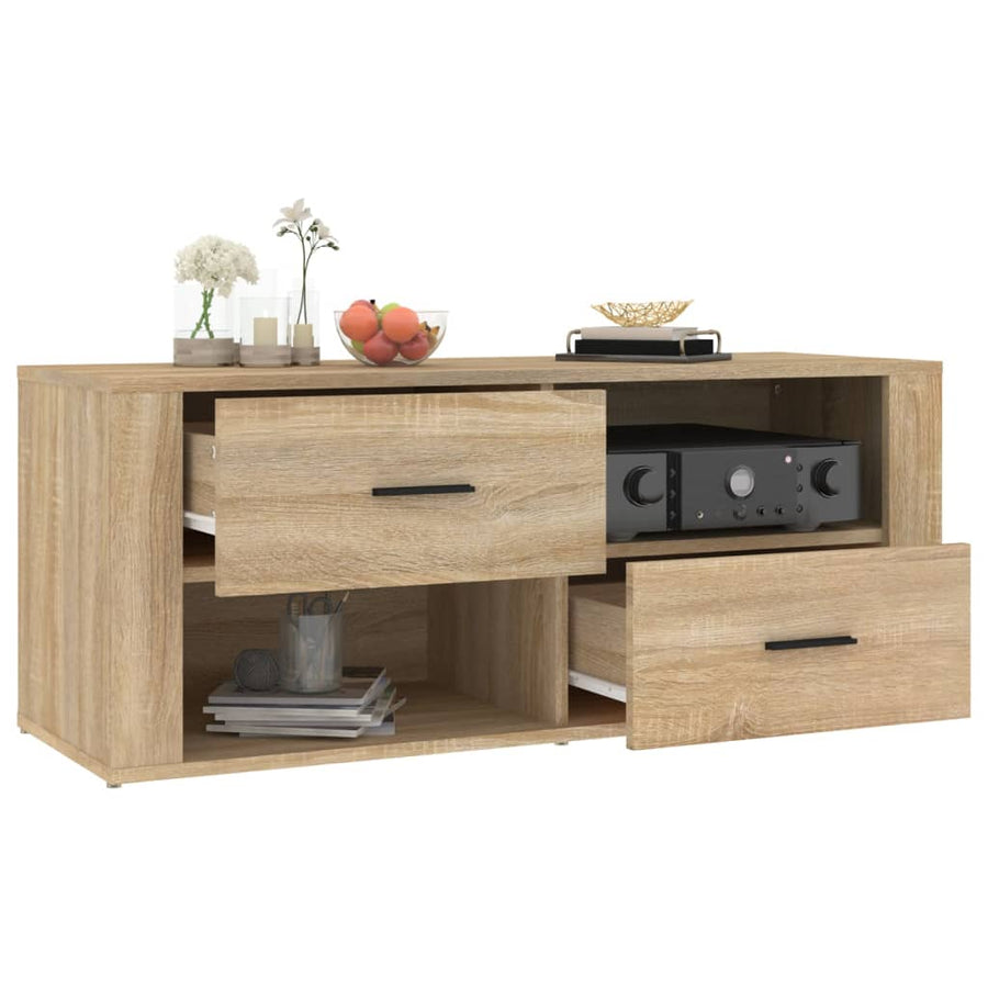 Tv-Meubel 00X35X40 Cm Bewerkt Hout Kleurig Sonoma eiken