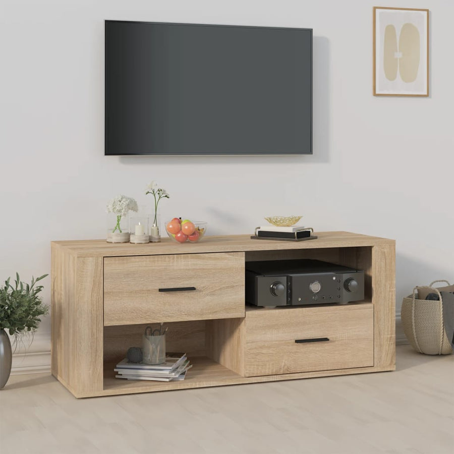 Tv-Meubel 00X35X40 Cm Bewerkt Hout Kleurig Sonoma eiken
