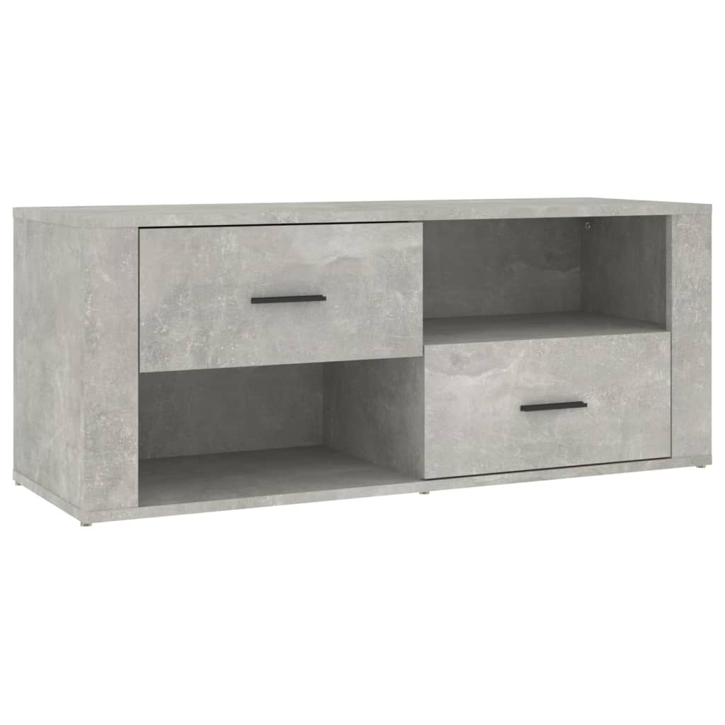 Tv-Meubel 00X35X40 Cm Bewerkt Hout Betongrijs