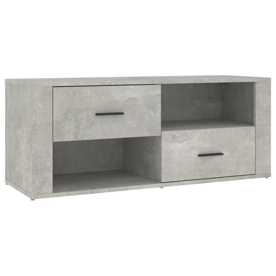 Tv-Meubel 00X35X40 Cm Bewerkt Hout Betongrijs
