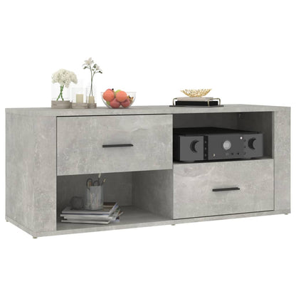 Tv-Meubel 00X35X40 Cm Bewerkt Hout Betongrijs