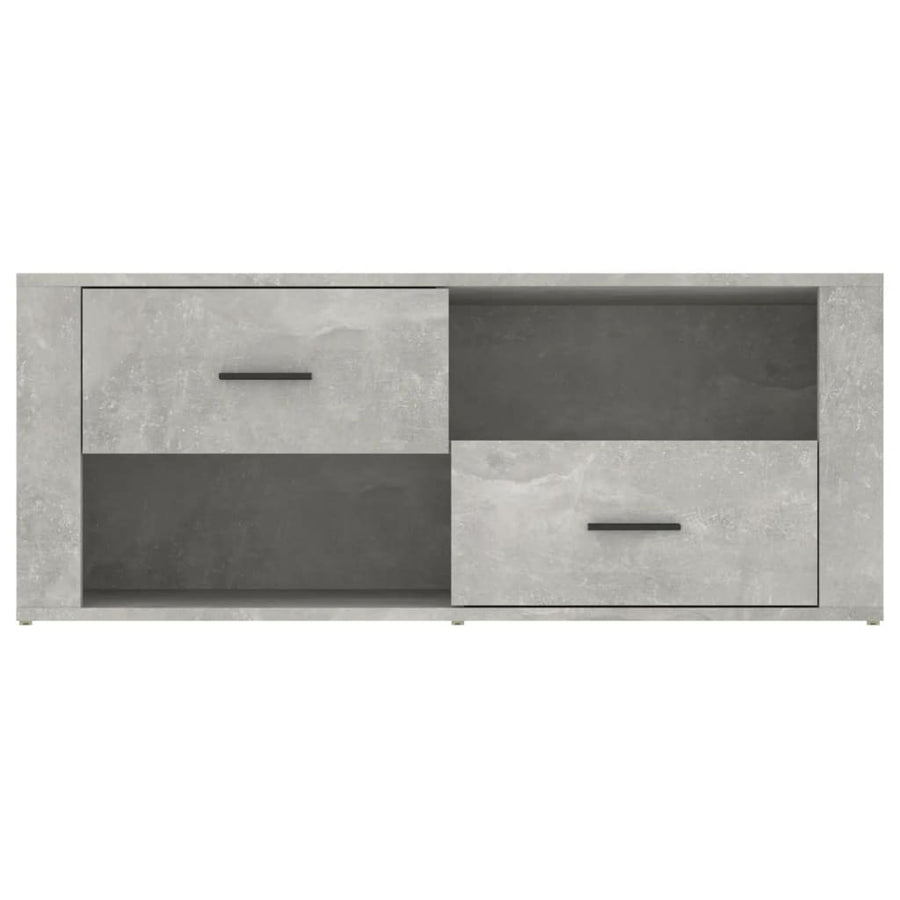 Tv-Meubel 00X35X40 Cm Bewerkt Hout Betongrijs