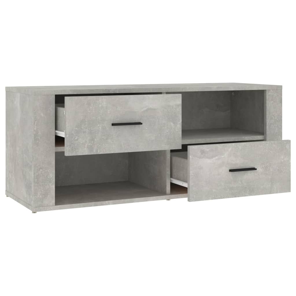 Tv-Meubel 00X35X40 Cm Bewerkt Hout Betongrijs