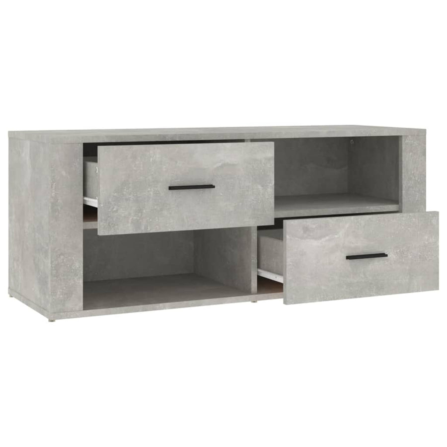 Tv-Meubel 00X35X40 Cm Bewerkt Hout Betongrijs