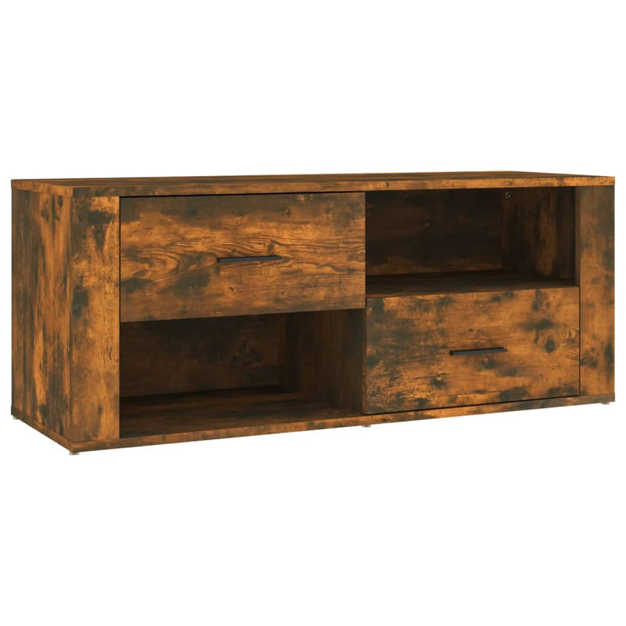 Tv-Meubel 00X35X40 Cm Bewerkt Hout Kleurig Gerookt eiken