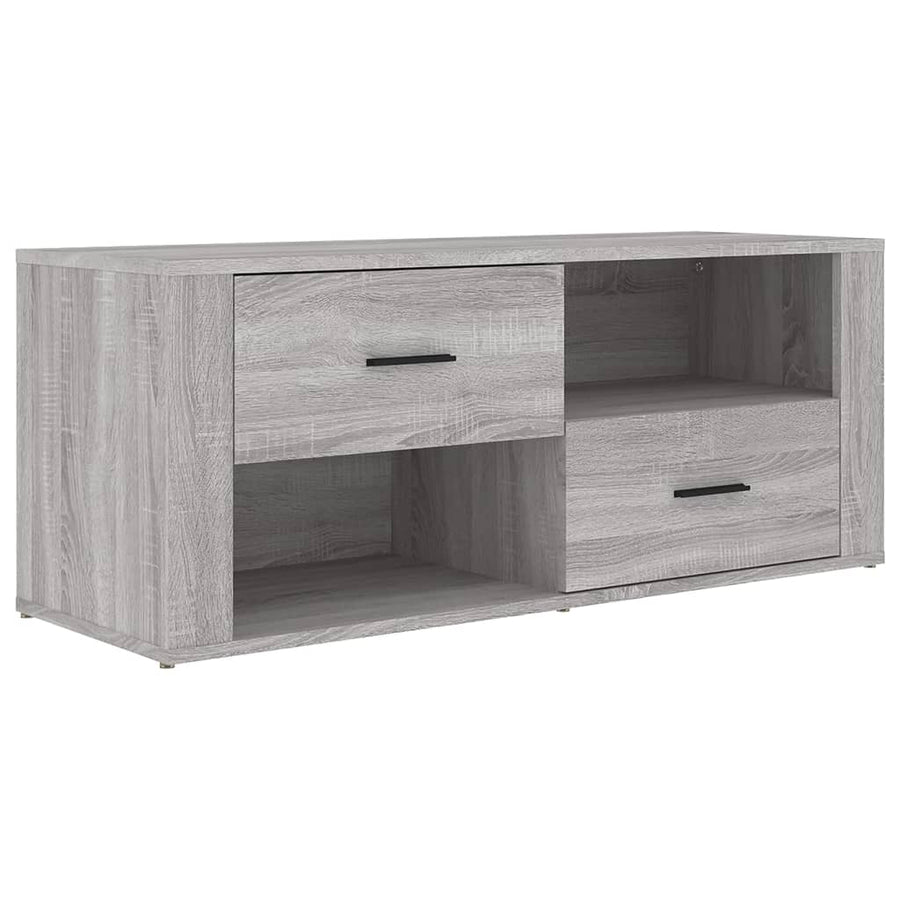 Tv-Meubel 00X35X40 Cm Bewerkt Hout Eikenkleurig Grijs sonoma