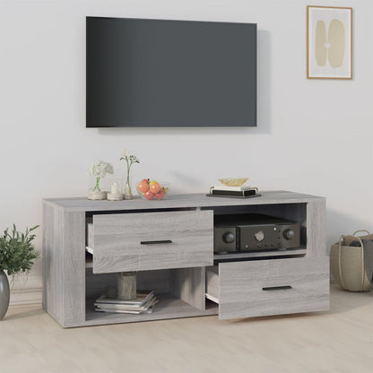 Tv-Meubel 00X35X40 Cm Bewerkt Hout Eikenkleurig Grijs sonoma