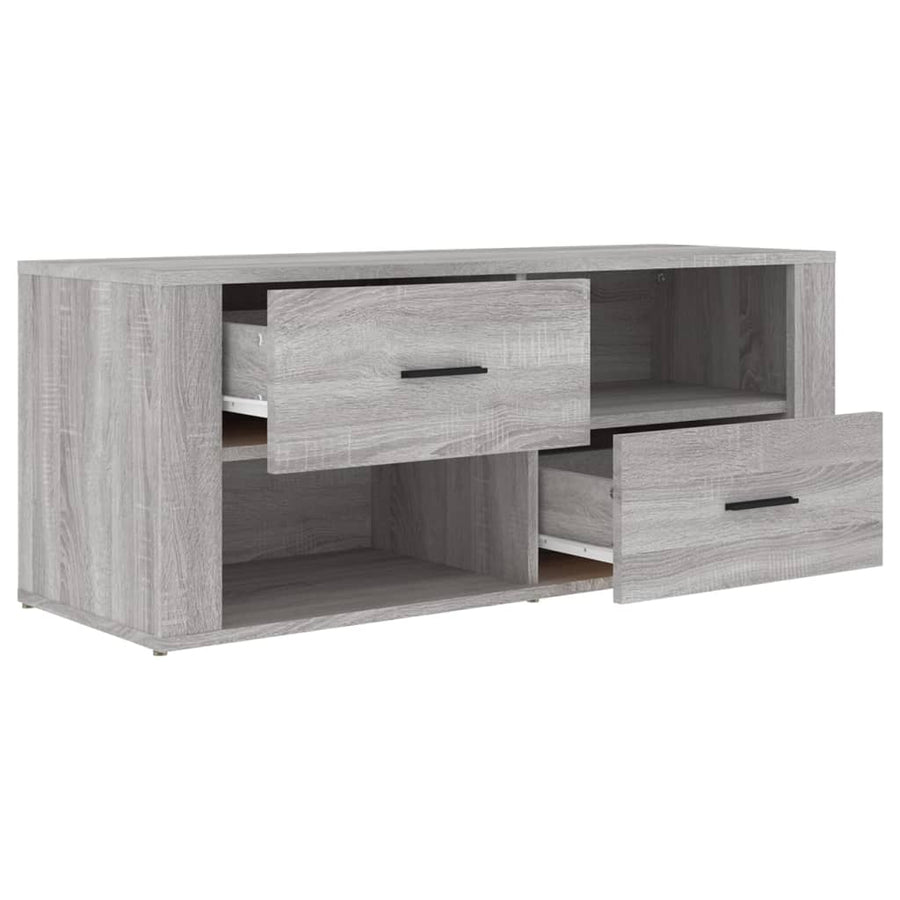 Tv-Meubel 00X35X40 Cm Bewerkt Hout Eikenkleurig Grijs sonoma