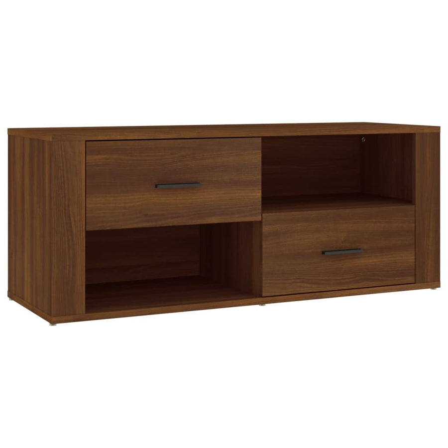 Tv-Meubel 00X35X40 Cm Bewerkt Hout Bruin Eikenkleur Bruineiken