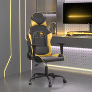 Gamestoel kunstleer zwart goud