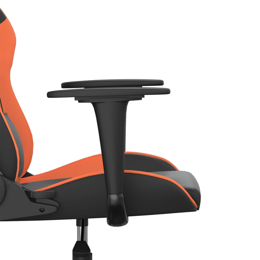 Gamestoel kunstleer zwart en oranje Zwart en oranje Zonder voetensteun