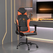 Gamestoel kunstleer zwart oranje