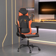 Gamestoel kunstleer zwart en oranje Zwart en oranje Zonder voetensteun