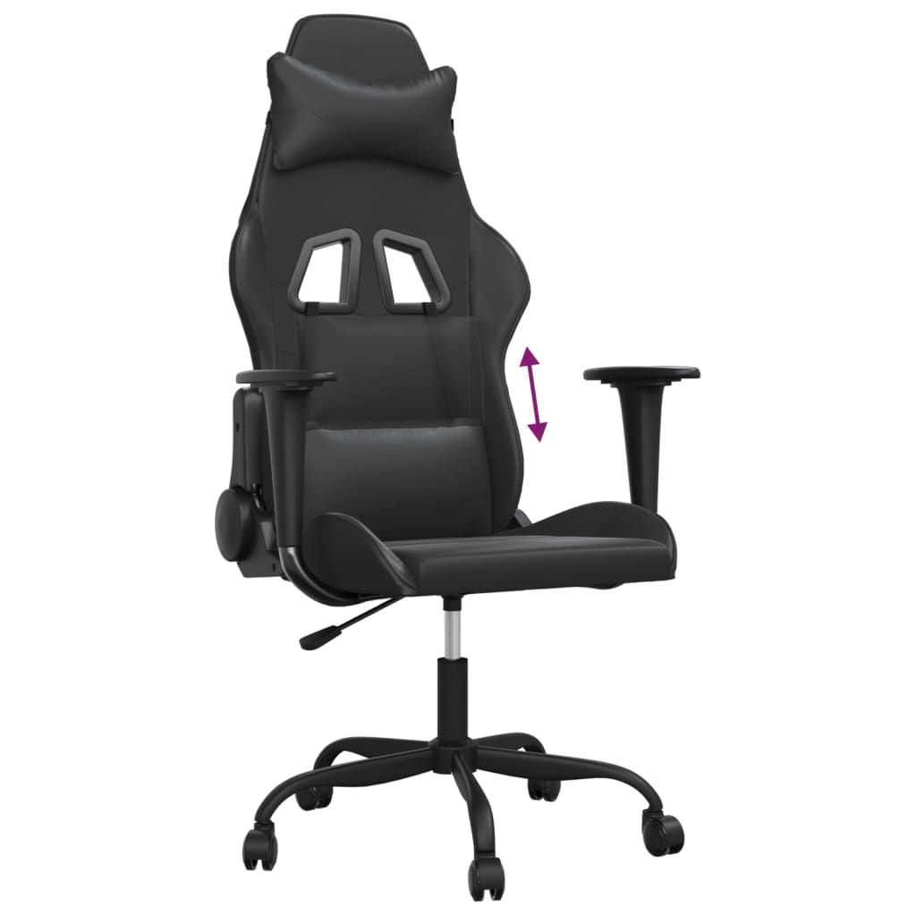 Gamestoel kunstleer zwart 1 Zwart