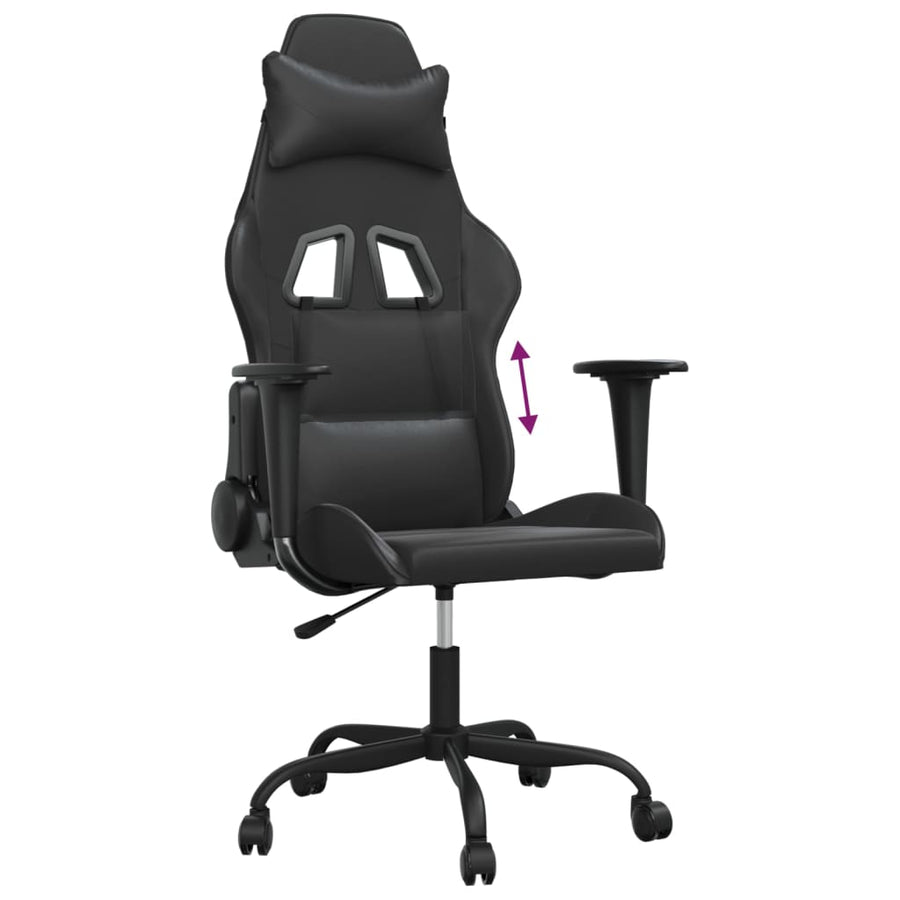 Gamestoel kunstleer zwart 1 Zwart