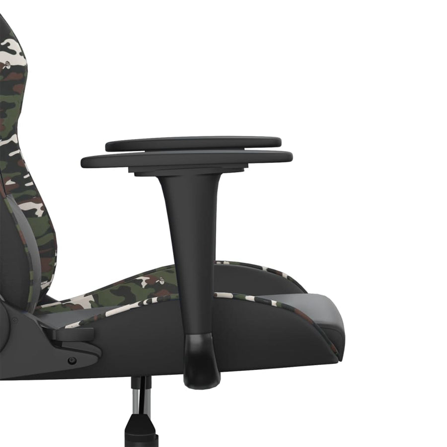 Gamestoel kunstleer zwart en camouflage Zwart en camouflage Zonder voetensteun