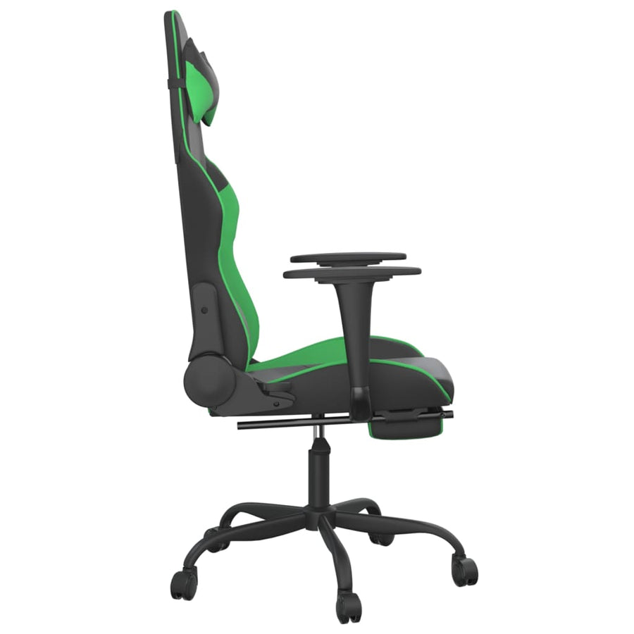 Gamestoel Kunstleer Zwart en groen