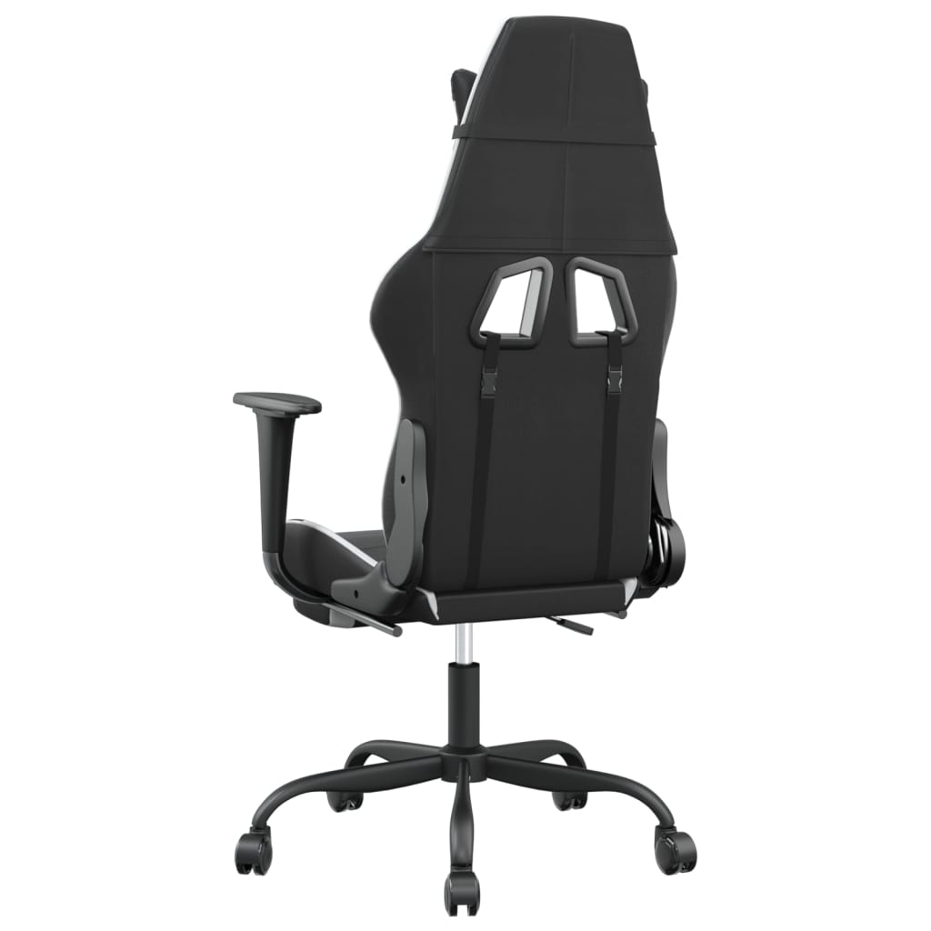 Gamestoel Kunstleer Zwart en wit