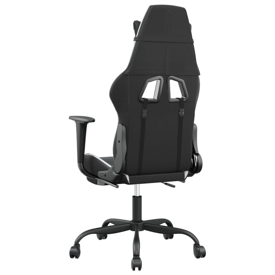 Gamestoel Kunstleer Zwart en wit