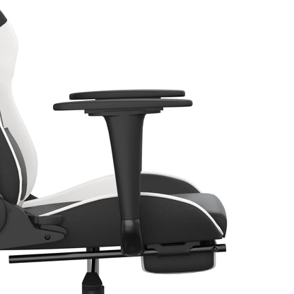 Gamestoel Kunstleer Zwart en wit