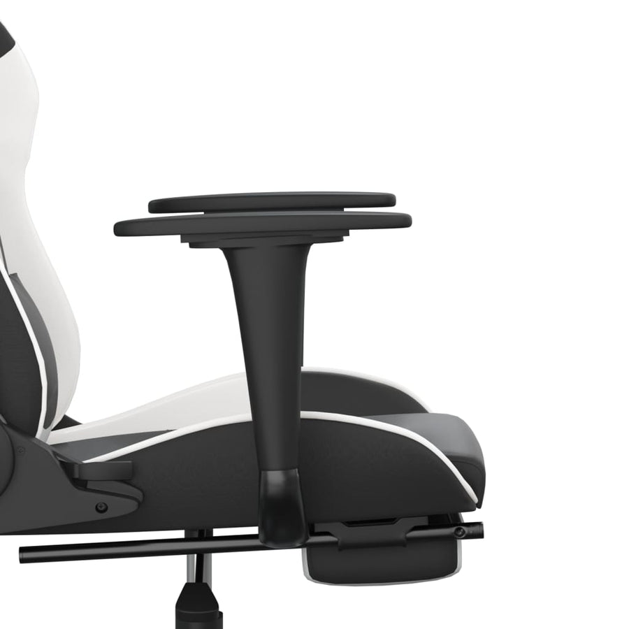 Gamestoel Kunstleer Zwart en wit