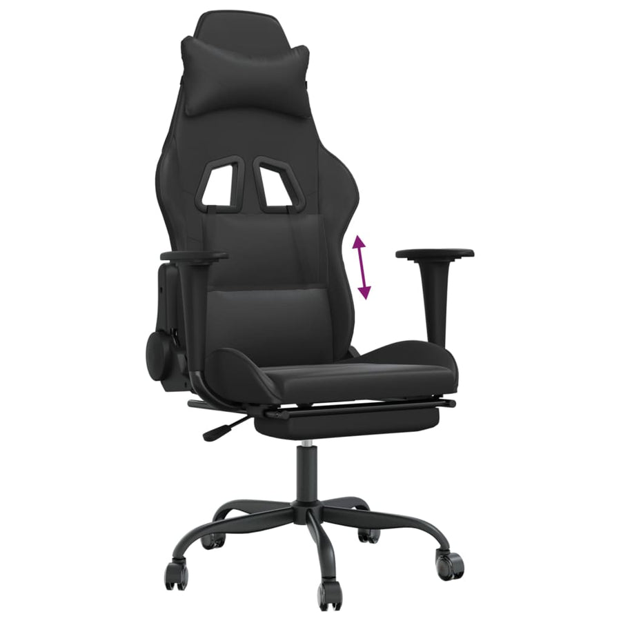 Gamestoel Kunstleer Zwart