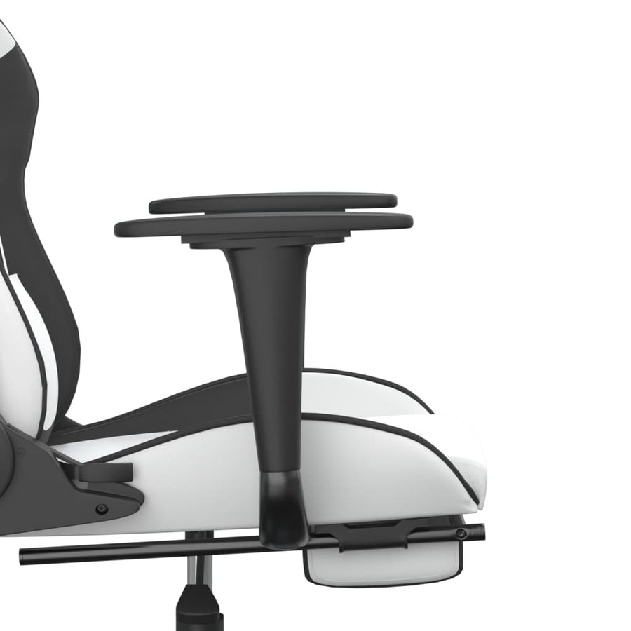 Gamestoel Kunstleer Wit en zwart