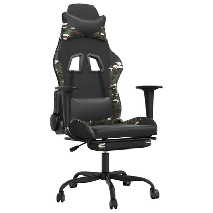 Gamestoel Kunstleer Zwart en camouflage