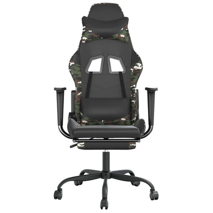 Gamestoel Kunstleer Zwart en camouflage
