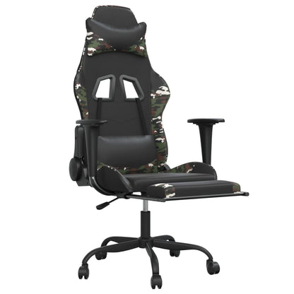 Gamestoel Kunstleer Zwart en camouflage