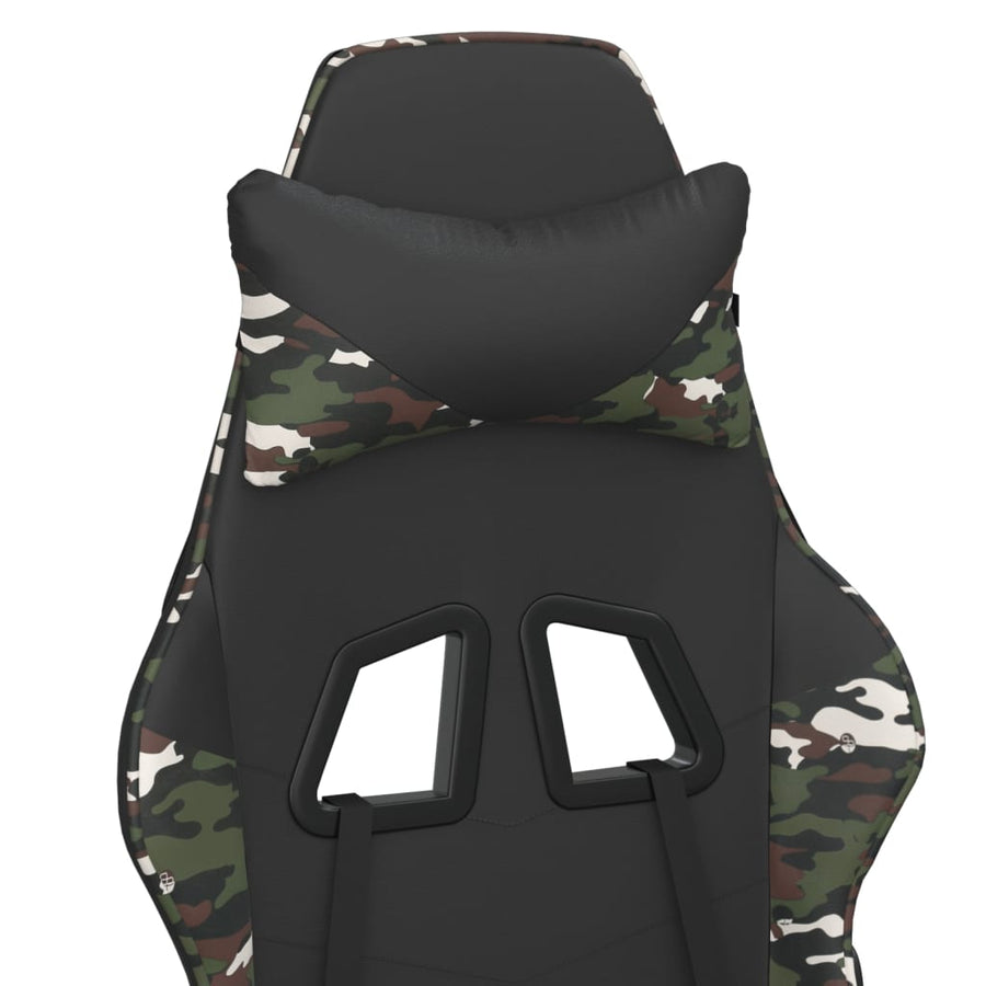 Gamestoel Kunstleer Zwart en camouflage