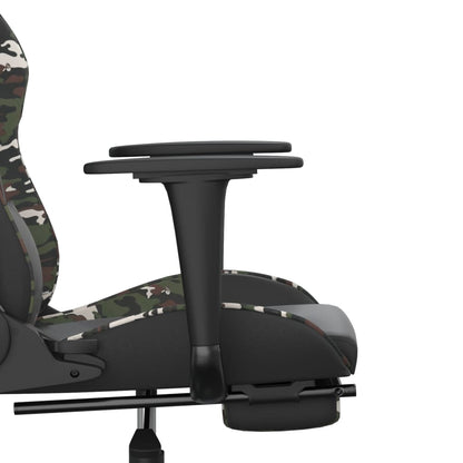 Gamestoel Kunstleer Zwart en camouflage