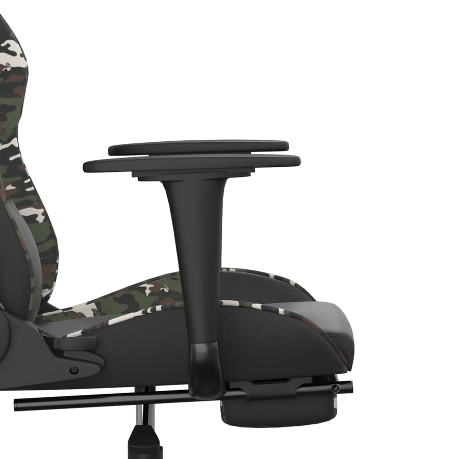 Gamestoel Kunstleer Zwart en camouflage