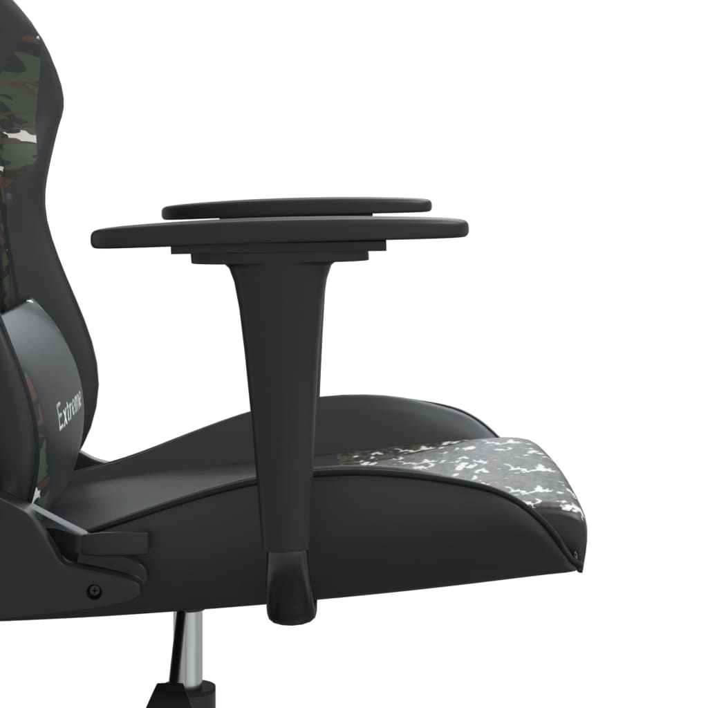 Gamestoel Kunstleer Zwart en camouflage Zonder voetensteun