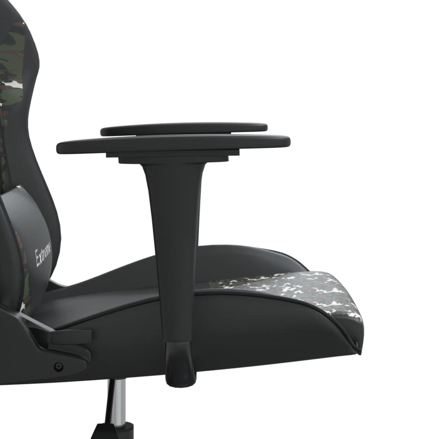 Gamestoel Kunstleer Zwart en camouflage Zonder voetensteun
