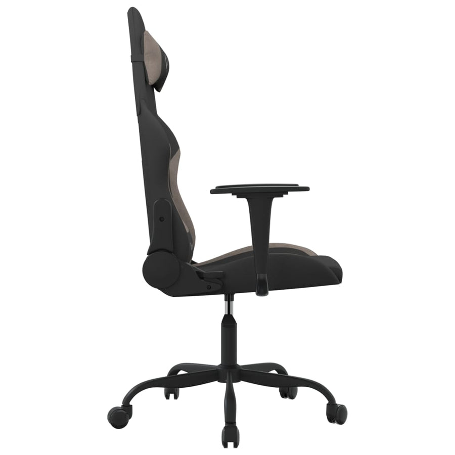 Gamestoel Stof Zwart En Taupe Zonder voetensteun