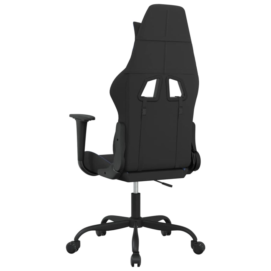 Gamestoel Stof Zwart En Blauw Zonder voetensteun
