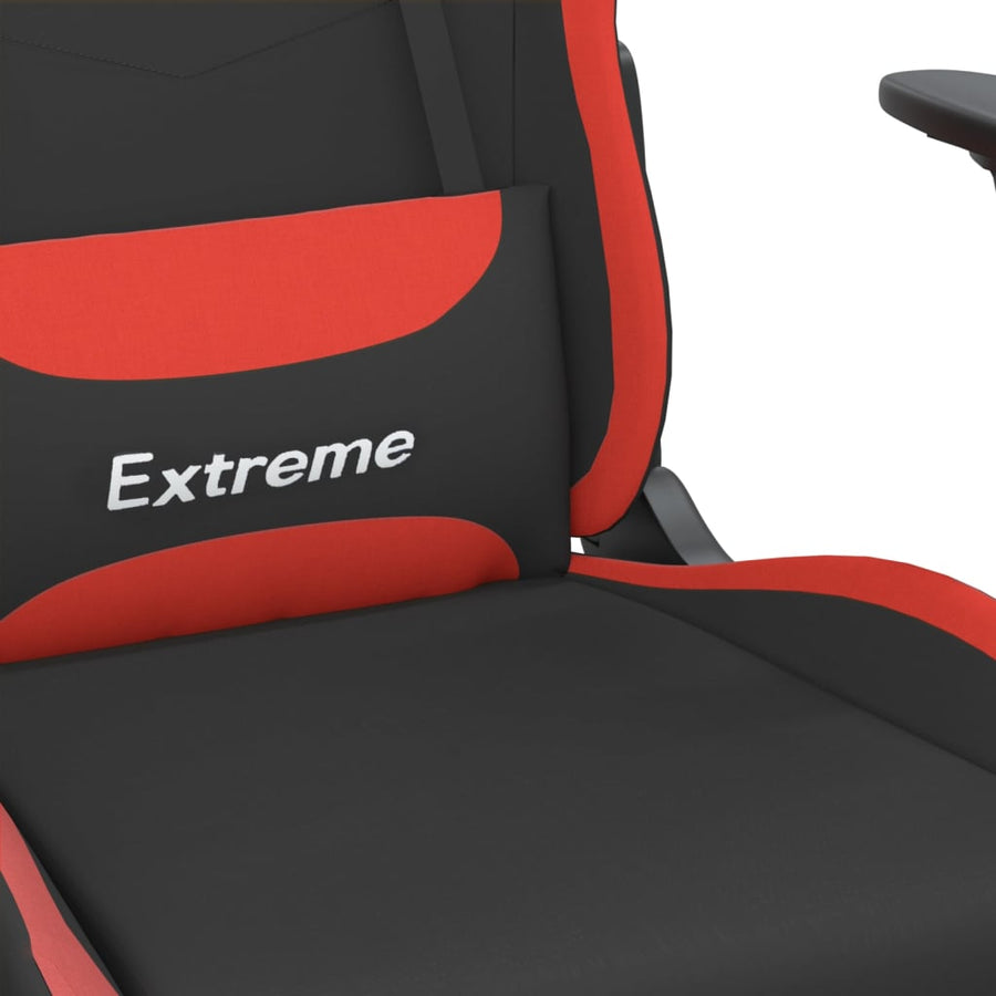 Gamestoel Stof Zwart En Rood Zonder voetensteun