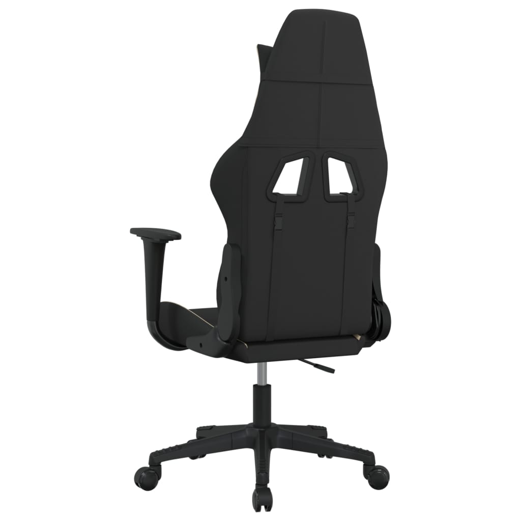 Gamestoel Stof Zwart En Crème 1 Zonder voetensteun