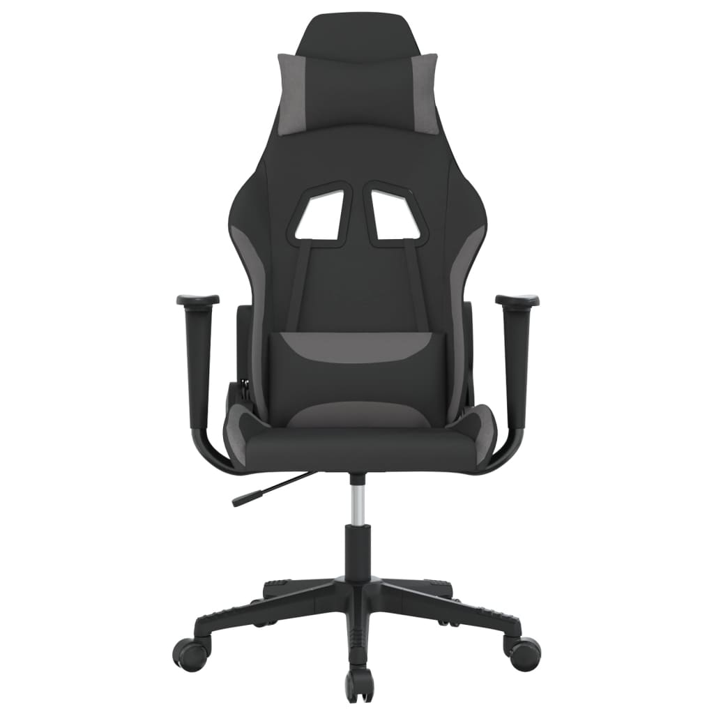 Gamestoel Stof Zwart En Lichtgrijs Zonder voetensteun