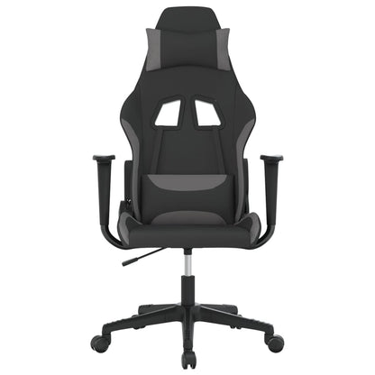 Gamestoel Stof Zwart En Lichtgrijs Zonder voetensteun